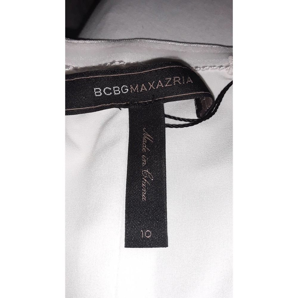 NWT BCBGMaxAzria Sz 10 KIA Black & White Maxi Dress - Picture 10 of 11